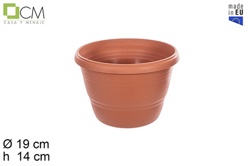 [115065] Maceta plástico Calpe terracota 19 cm