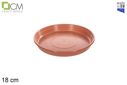 [115076] Olimpic terracotta pot plate 18 cm