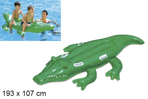 [115183] Tapis gonflable crocodile avec poignée 193x107 cm