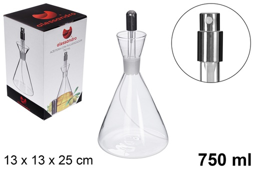 [115254] Glass oil cruet with spray stopper 750 ml