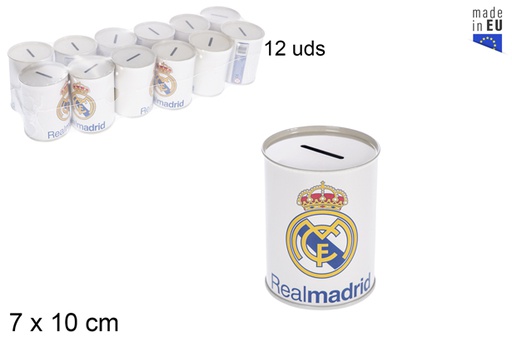 [115302] Salvadanaio in metallo Real Madrid 7x10 cm