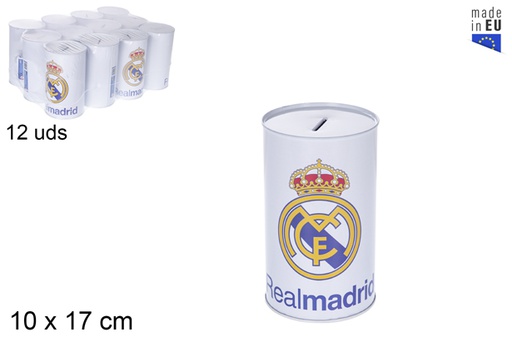 [115304] Salvadanaio in metallo Real Madrid 10x17 cm