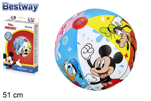 [115306] Ballon de plage gonflable Mickey 51 cm