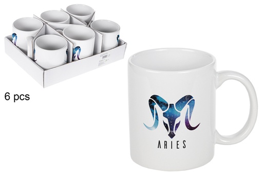 [115312] Tazza in ceramica bianca Aries