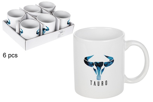 [115313] Taza cerámica blanca Tauro