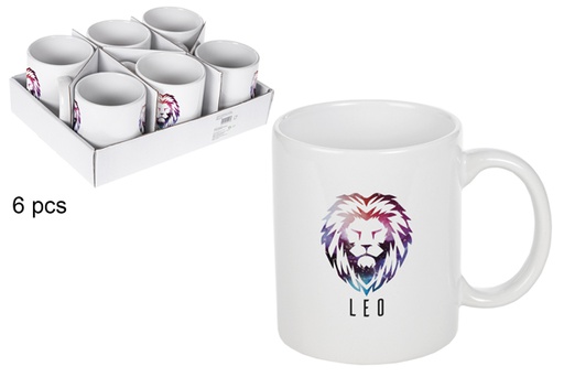 [115315] Taza cerámica blanca Leo