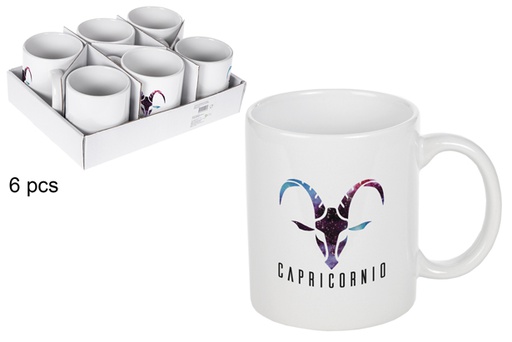 [115318] Caneca de cerâmica branca Capricornio