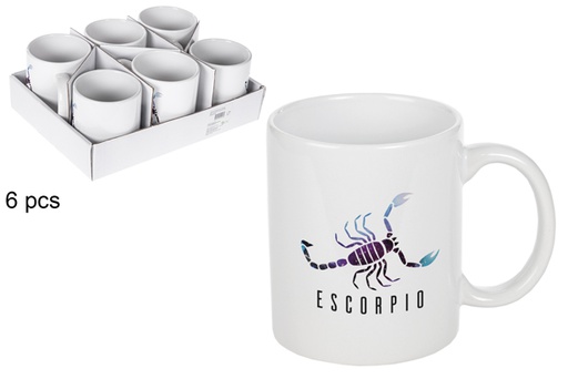[115320] Tazza in ceramica bianca Escorpio