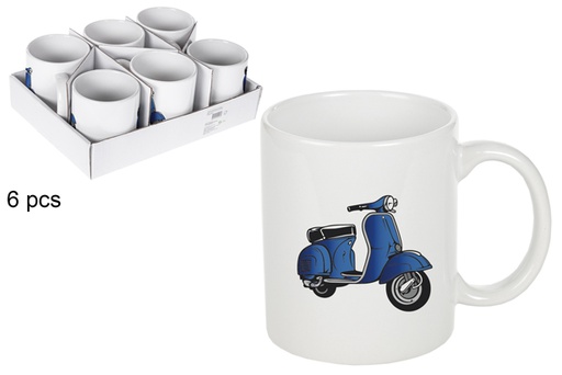 [115329] Taza cerámica vespa azul