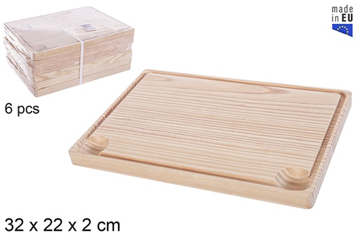 [115473] Planche en bois pour steak 32x22 cm