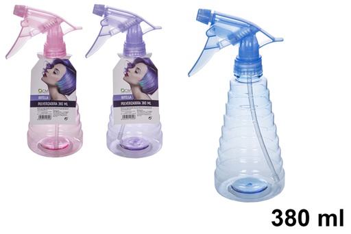 [115644] Plastic bottle with sprayer assorted colors 380 ml