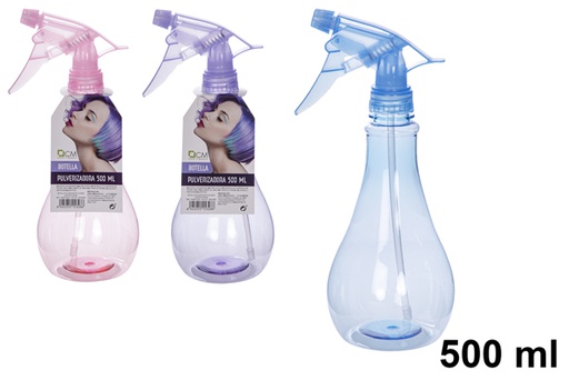 [115649] Flacon en plastique avec pulvérisateur couleurs assorties 500 ml