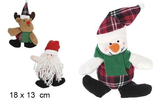 [047947] Peluche Renne/Père Noël/Bonhomme de Neige assortiment