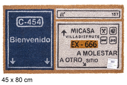 [115700] Coconut doormat Transit signal 45x80 cm