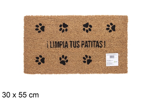 [115715] Coconut footprints doormat 30x55 cm