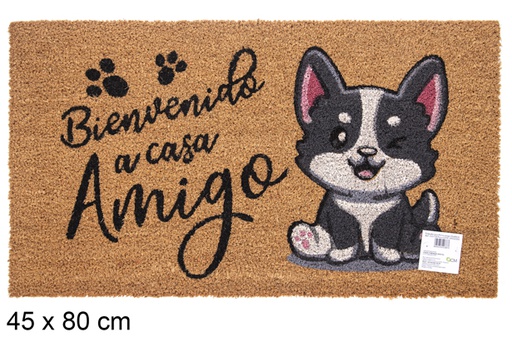 [115718] Capacho Coco Cão amigo 45x80 cm