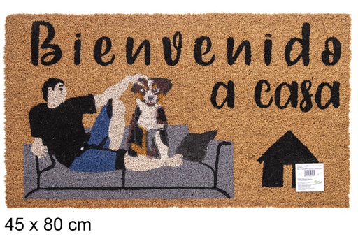 [115728] Paillasson coco Bienvenido a casa 45x80 cm