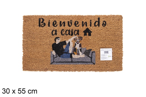 [115731] Coconut doormat Welcome home sofa 30x55 cm