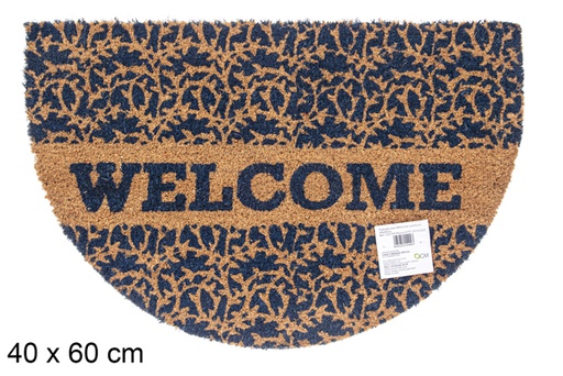 [115735] Capacho de coco semi-lua Welcome 40x60 cm