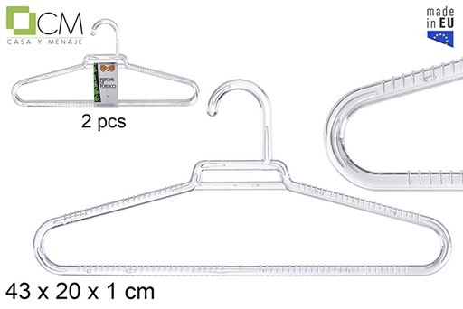 [115757] Pack 2 appendini in plastica trasparente extra forte