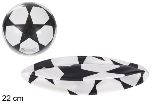 [115773] Balón plástico decorado estrella negro 22 cm
