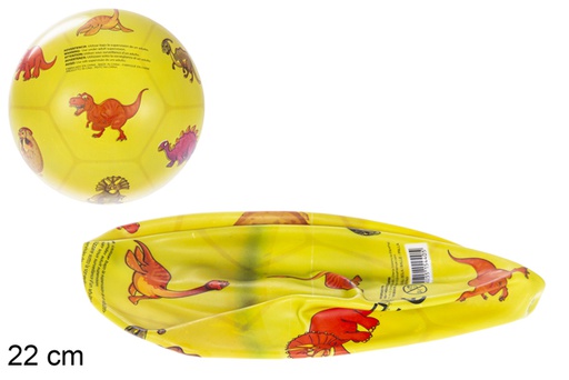 [115776] Pallone sgonfiato decorato con dinosauri 22 cm