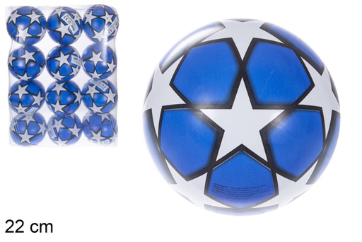 [115783] Bola plástica decorada com estrela azul 22 cm