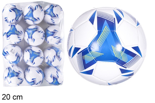 [115830] Team blue plastic soccer ball 20 cm
