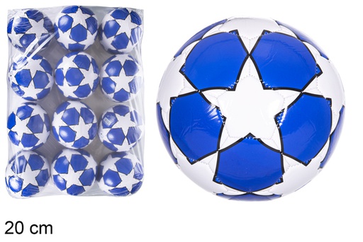 [115836] Classic blue star plastic soccer ball 20 cm