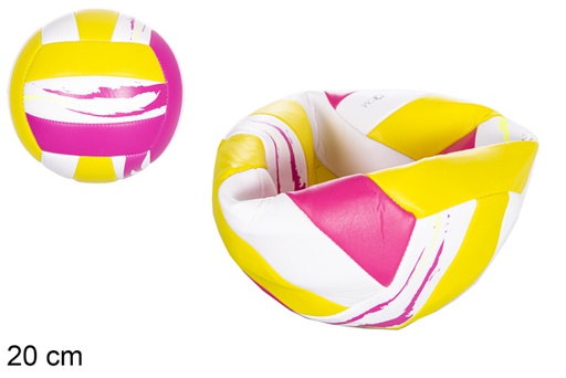 [115847] Balón deshinchado de voleibol clásico tricolor 20 cm