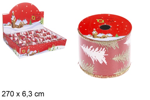 [116785] Cinta Navidad decorada árbol 270x6,3 cm