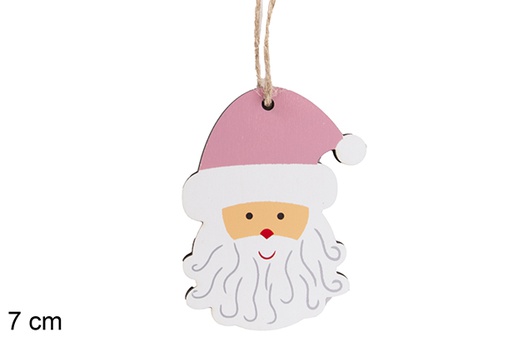 [117010] Wooden pendant reindeer/Santa Claus/doll 7 cm