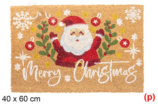 [117027] Felpudo decorado Papa Noel muérdago Merry Christmas 40x60 cm