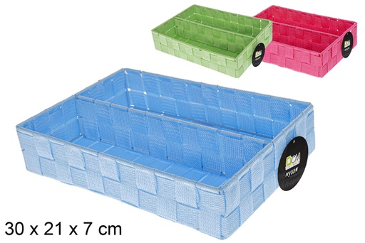 [117091] Organizador nylon 2 separadores colores surtidos 30x21 cm