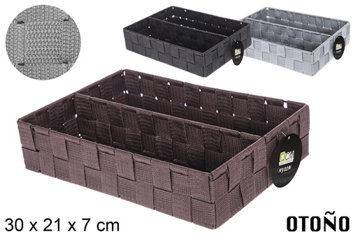 [117092] Organizador nylon 2 separadores colores surtidos 30x21x7 cm