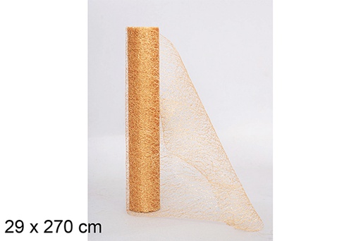 [117151] ROLL OF GOLD NET WITH SEQUINS 2.7 M
