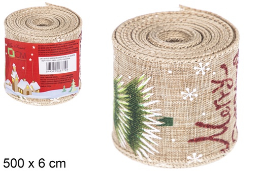 [117178] Brown Christmas ribbon decorated tree 500x6 cm