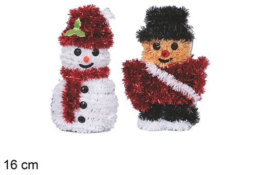 [117209] Tinsel snowman/soldier 16 cm