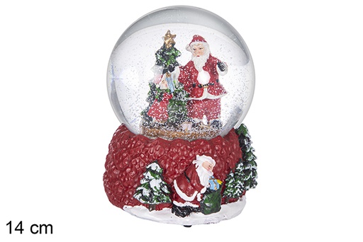 [117231] Bola de cristal con agua decorativa Navidad 14 cm 