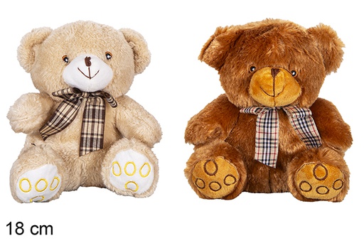 [117232] Bear plush with scarf 18 cm