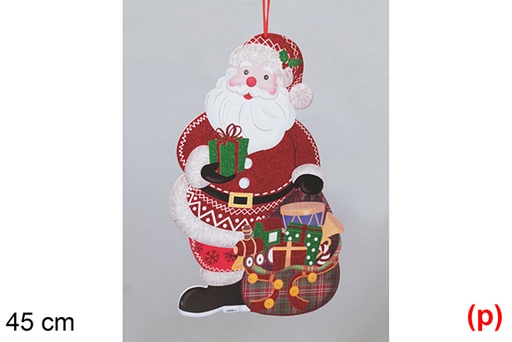 [117272] Santa Claus with sack and glitter 45 cm