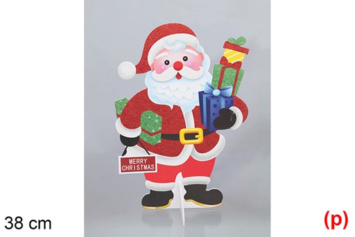 [117275] Babbo Natale con pacchi regalo Merry Christmas 38 cm