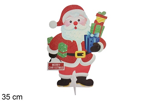 [117276] Babbo Natale con pacchetti regalo Merry Christmas 35 cm