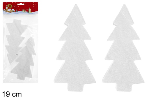 [117332] Pack 2 árboles Navidad poliestireno 19 cm