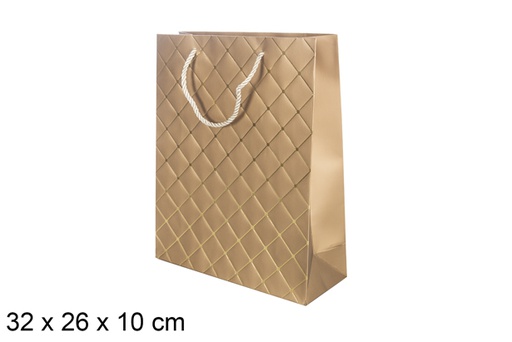[117353] Christmas gift bag gold 32x26 cm