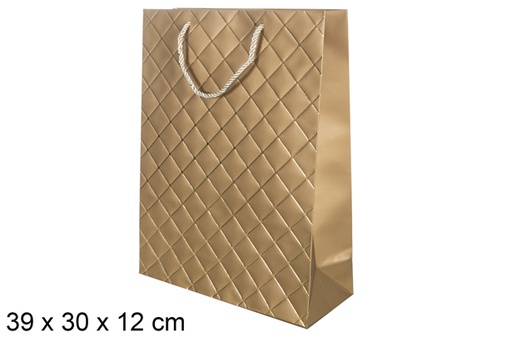 [117354] Bolsa regalo Navidad oro 39x30 cm