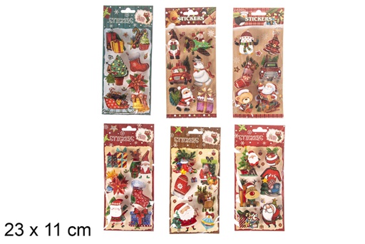 [117420] 3D stickers Christmas decoration assortment 23x11 cm