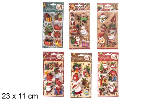 [117420] Sortido de decoração de Natal 3D autocolantes 23x11 cm