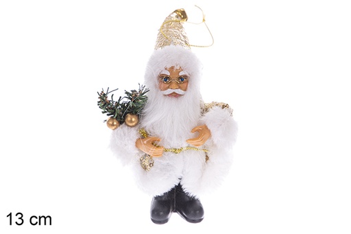 [117495] Vestido de Papai Noel em PVC lantejoulas douradas 13 cm