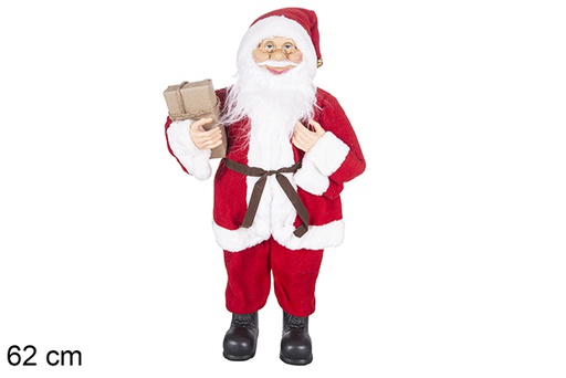 [117512] Babbo Natale con confezione regalo 62 cm